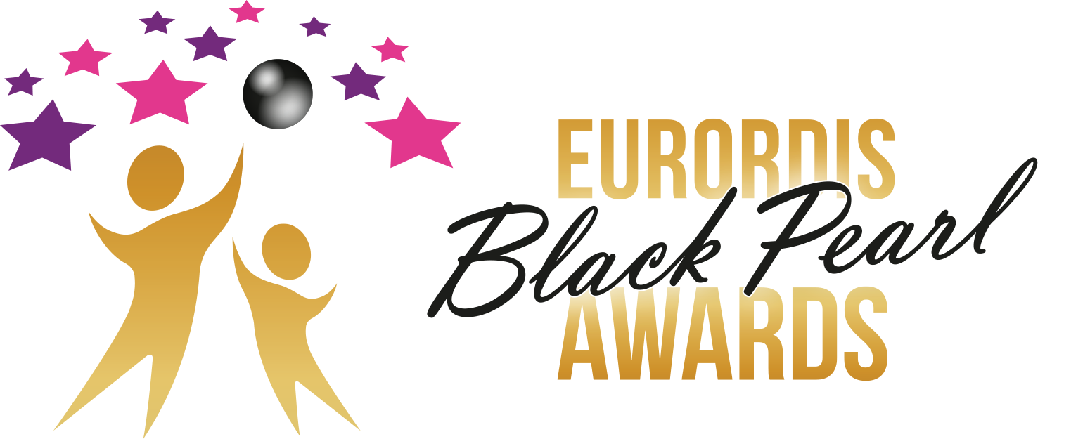 Visual announcement for EURORDIS Black Pearl Awards.