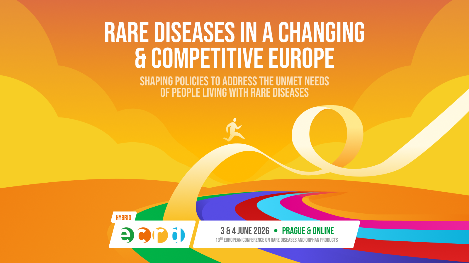 Visual announcement for European Conference on Rare Diseases and Orphan Products (ECRD) 2026.